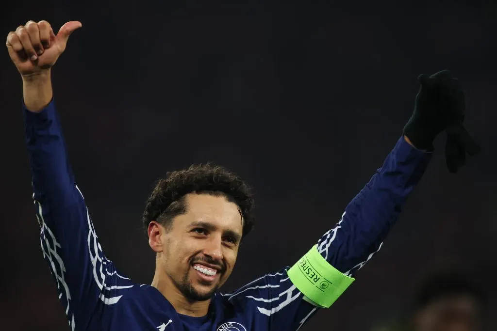 Marquinhos, capitão do PSG. Foto: Alex Grimm/Getty Images.