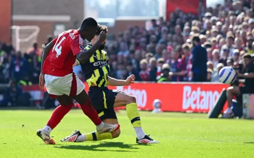 O momento em que Hudson-Odoi remata para o único golo do encontro. Foto: Shaun Botterill/Getty Images.