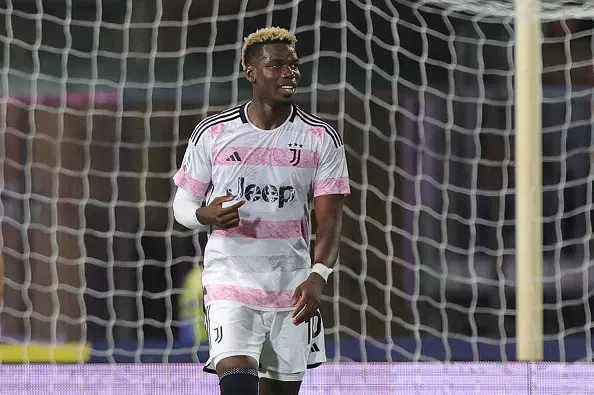 Paul Pogba em ação pela Juventus em 2023. Foto: Getty Images