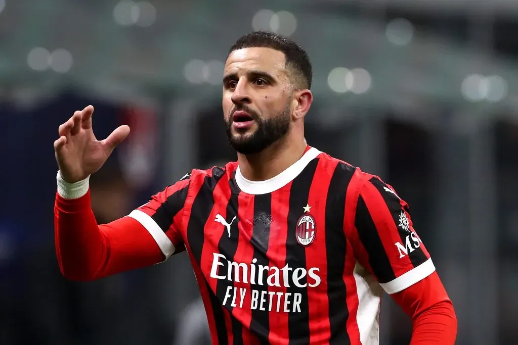 Kyle Walker, lateral-direito do AC Milan. Foto: Marco Luzzani/Getty Images.
