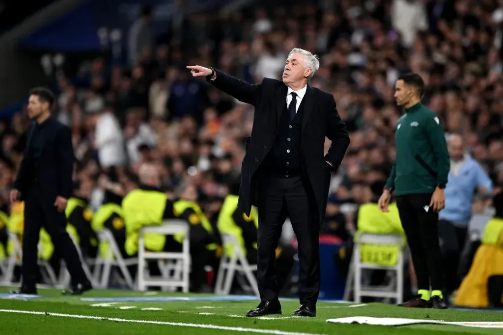 Carlo Ancelotti, treinador do Real Madrid. Foto: Getty Images