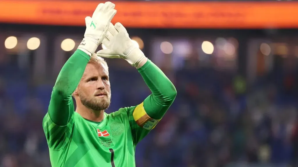 Kasper Schmeichel lançou duelo entre Dinamarca e Portugal. Foto: Getty Images.