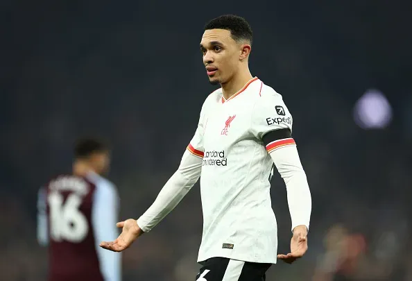 Trent Alexander-Arnold em ação pelo Liverpool. Foto: Getty Images