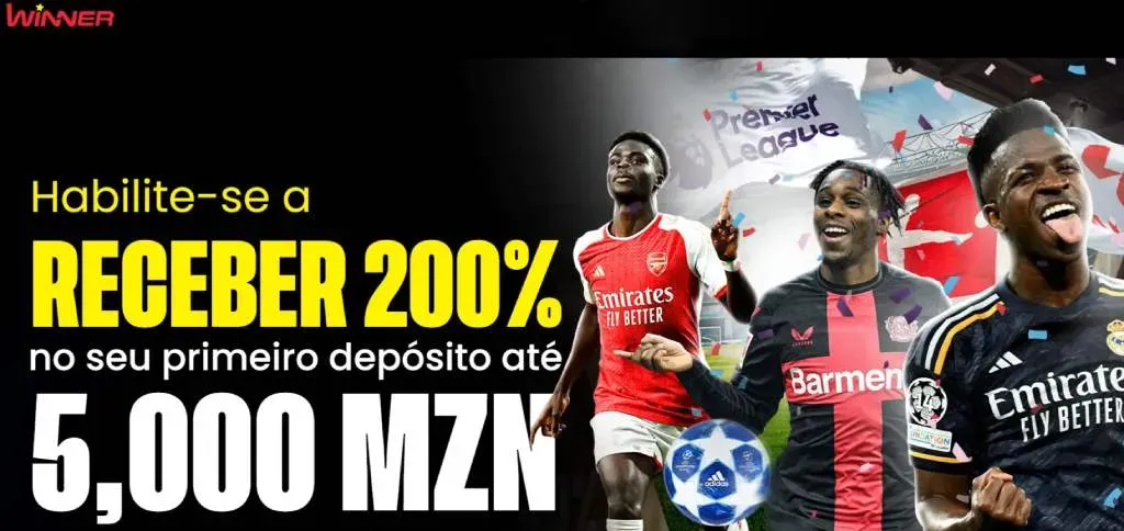 Código Promocional Winner: 200% até 5000 MZN