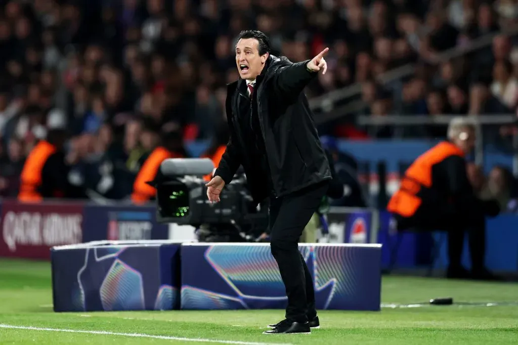Unai Emery na derrota do Aston Villa. Foto: Getty Images
