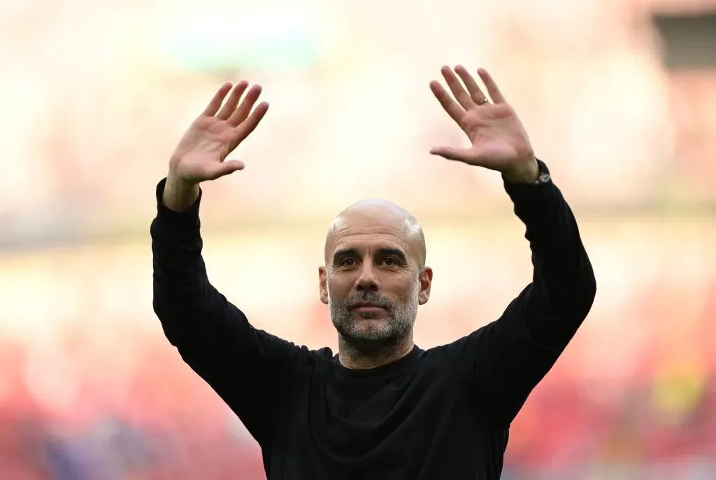 Pep Guardiola, treinador do Manchester City. Foto: Getty Images