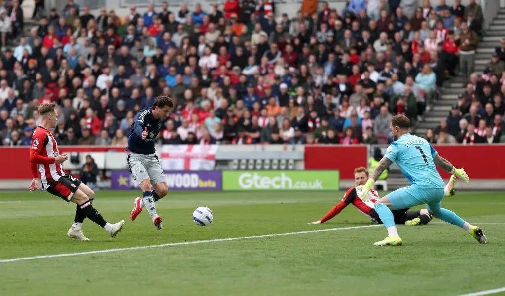 Mason Mount marcou pelo Manchester United. Foto: Getty Images