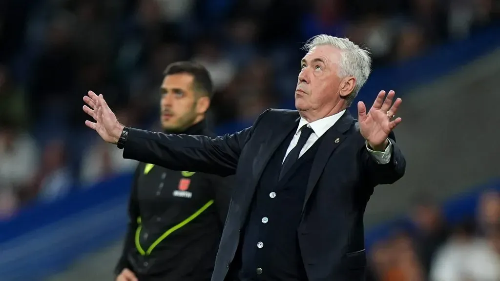 Carlo Ancelotti foi o escolhido de Ednaldo Rodrigues para a seleção do Brasil. Foto: Angel Martinez/Getty Images