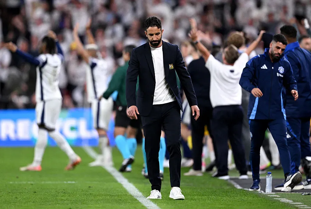 Ruben Amorim perdeu a sua primeira final pelo Manchester United. Foto: Getty Images
