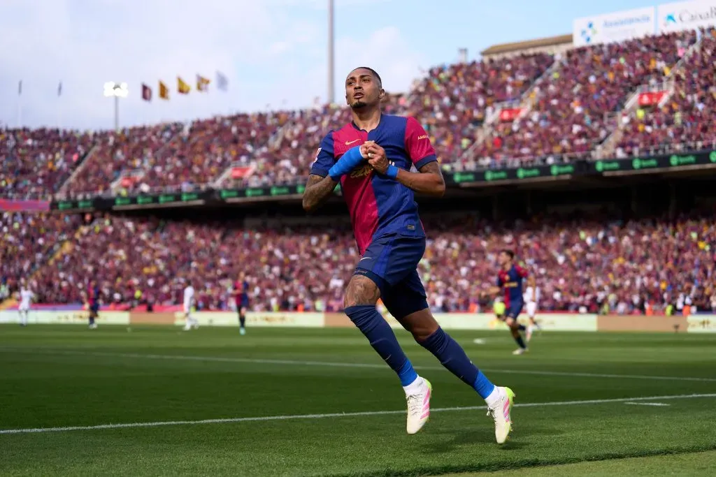 Raphinha, jogador do Barcelona. Foto: Getty Images