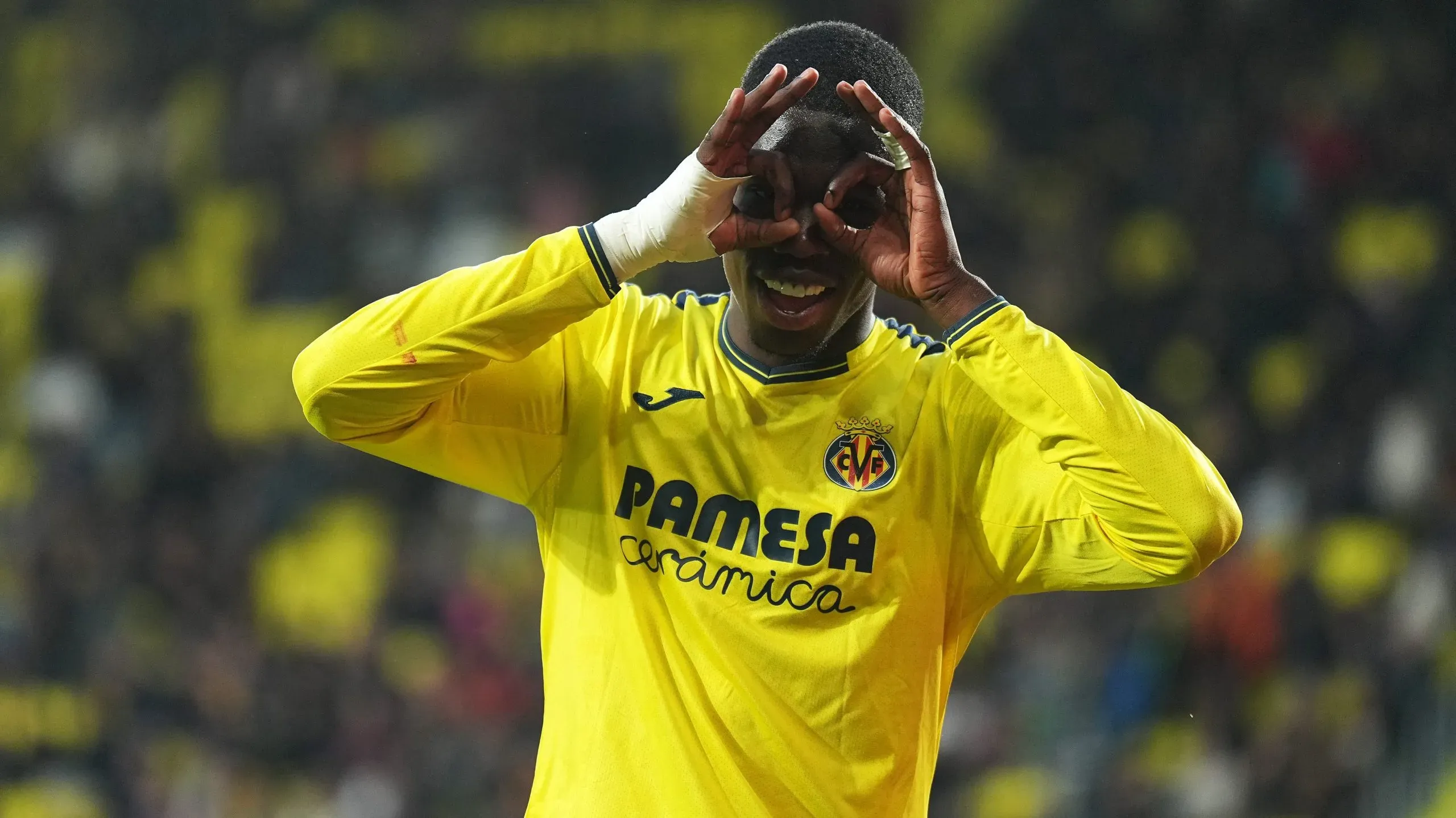 Thierno Barry foi uma das revelações na La Liga ao serviço do Villarreal CF na última temporada.Foto: Aitor Alcalde/Getty Images