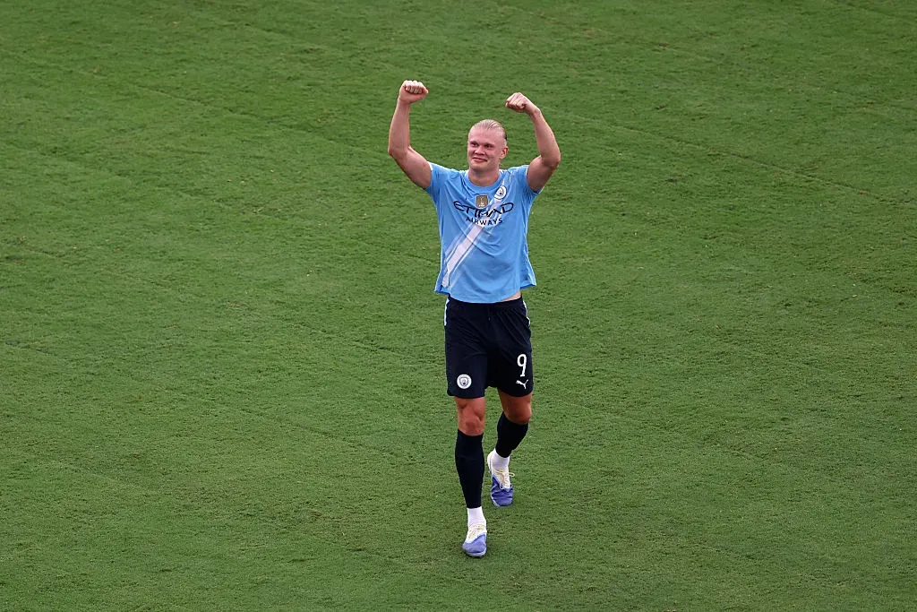 Haaland celebrou o seu golo ante a Juventus. Foto: Getty Images