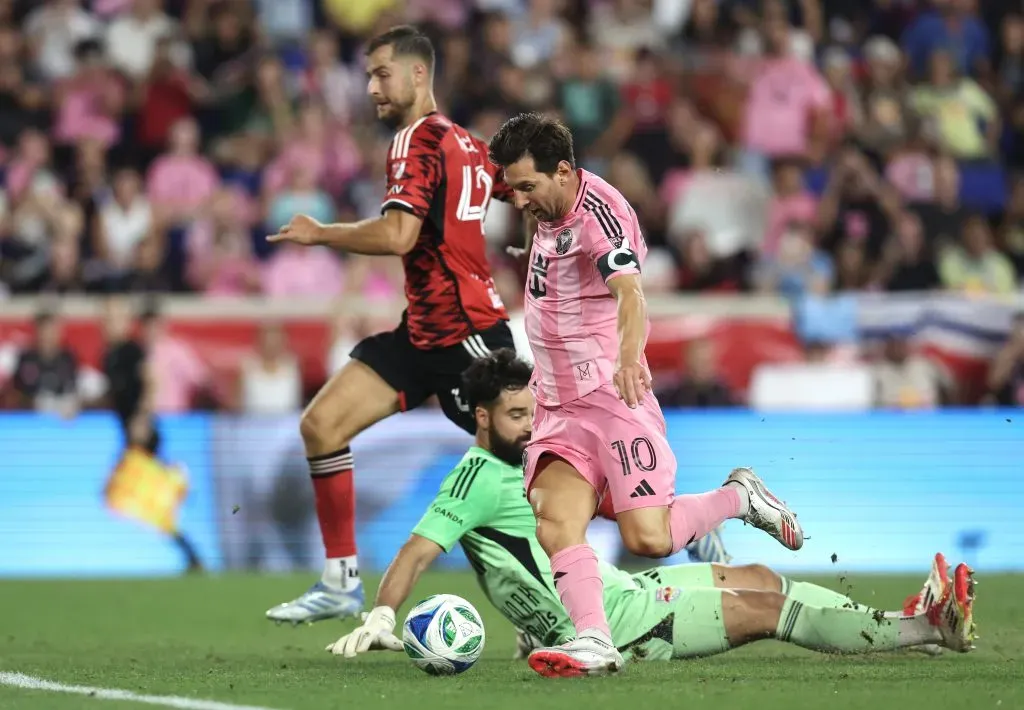 Lionel Messi no quarto golo pelo Inter Miami. Foto: Getty Images