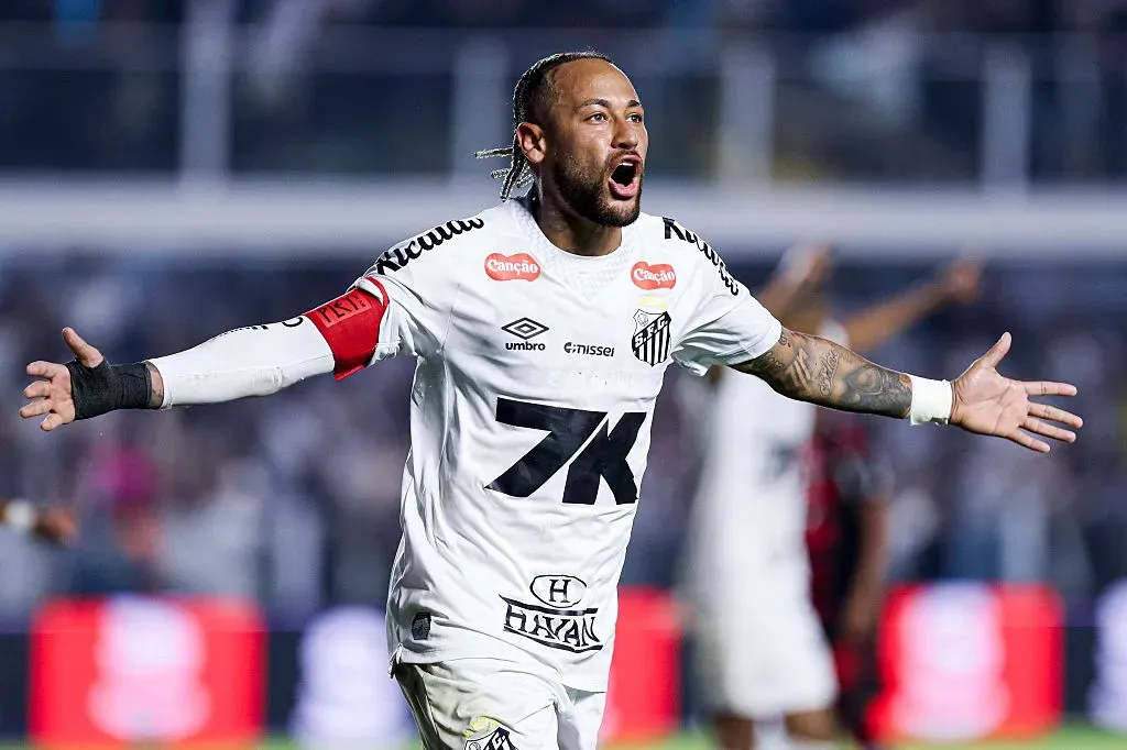 Neymar em ação pelo Santos no Brasileirão. Foto: Getty Images