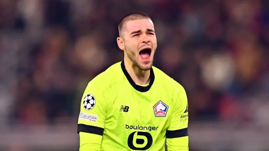 Lucas Chevalier, do Lille, é alvo do PSG. Foto: Alessandro Sabattini/Getty Images