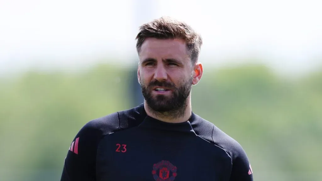 Luke Shaw, jogador do Manchester United. Foto: Alex Livesey/Getty Images