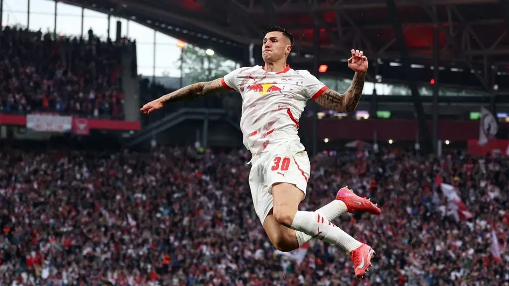 Benjamin Sesko, jogador do Leipzig. Foto: Maja Hitij/Getty Images