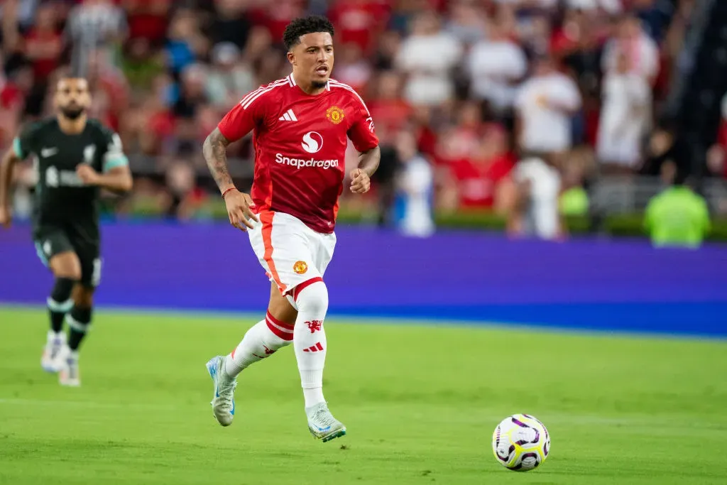 Jadon Sancho encontra-se no mercado e deverá deixar o Manchester United. Foto: Getty Images