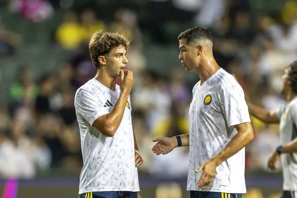 Félix e Ronaldo faturaram na grande vitória do Al-Nassr. Foto: Yu Chun Christopher Wong/Eurasia Sport Images/Getty Images.