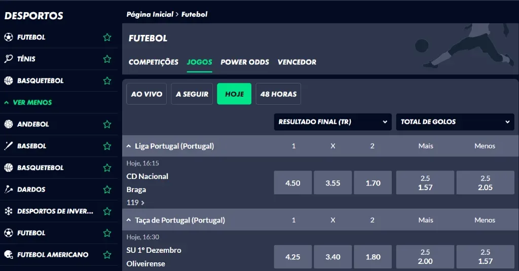 Plataforma de apostas desportivas da Solverde - No top 3 das melhores casas de apostas