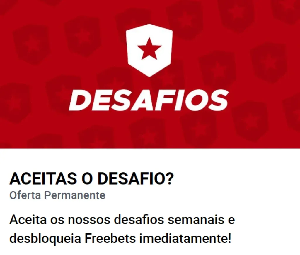 Como são os desafios semanais da Betclic