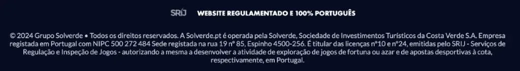 Solverde legal