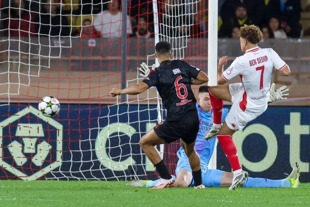 Ben Seghir inaugurou o marcador ao Mónaco. Foto: Imago