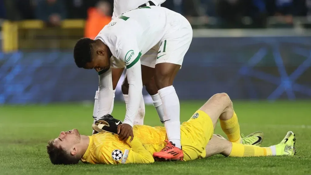 Franco Israel e Geny Catamo no Club Brugge x Sporting.