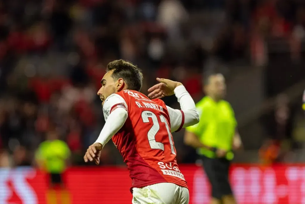 O capitão Ricardo Horta bisou e entrou para o grupo restrito de jogadores com 100 golos marcados na 1.ª Liga. Foto: Imago.