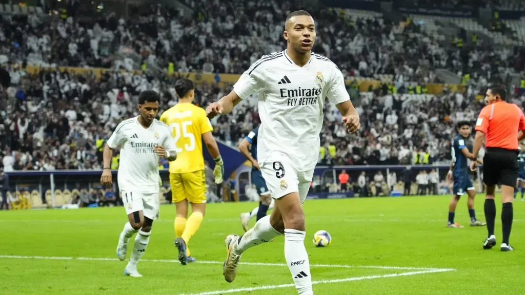 Mbappé celebra golo na Taça Intercontinental. Foto: Imago