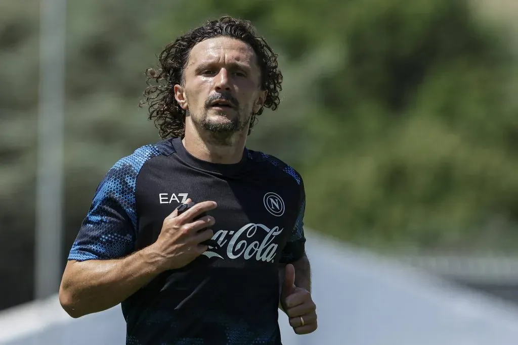 Mário Rui durante sessão de treino do Nápoles. Foto: Imago