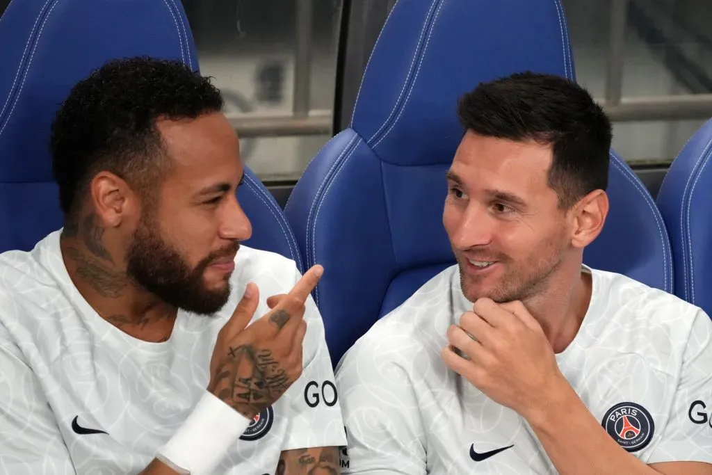 Neymar e Messi no PSG. Foto: Koji Watanabe/Getty Images.