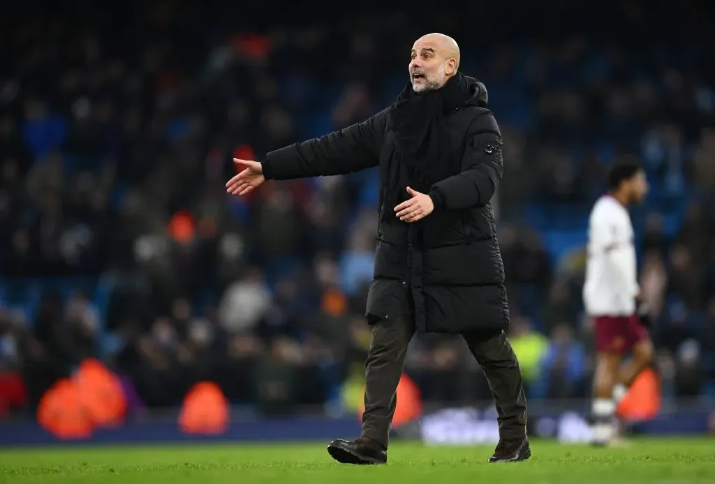 Pep Guardiola, treinador do Manchester City. Foto: Getty Images