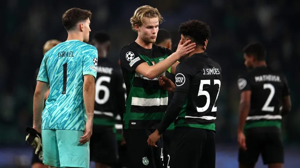 Morten Hjulmand é o capitão do Sporting. Foto: Getty.
