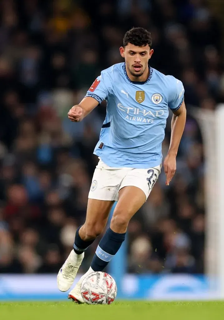 Matheus Nunes assistiu na goleada do Manchester City na Taça de Inglaterra. Foto: Carl Recine/Getty Images