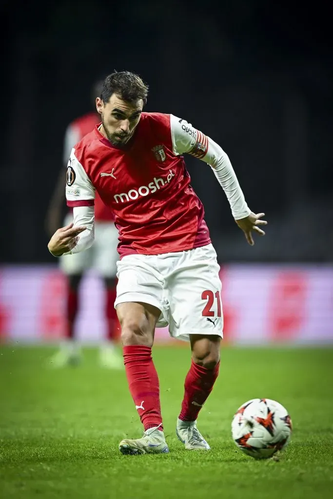 O capitão Ricardo Horta deu mais tranquilidade ao Braga, com o 2-0. Foto: Octavio Passos/Getty Images.