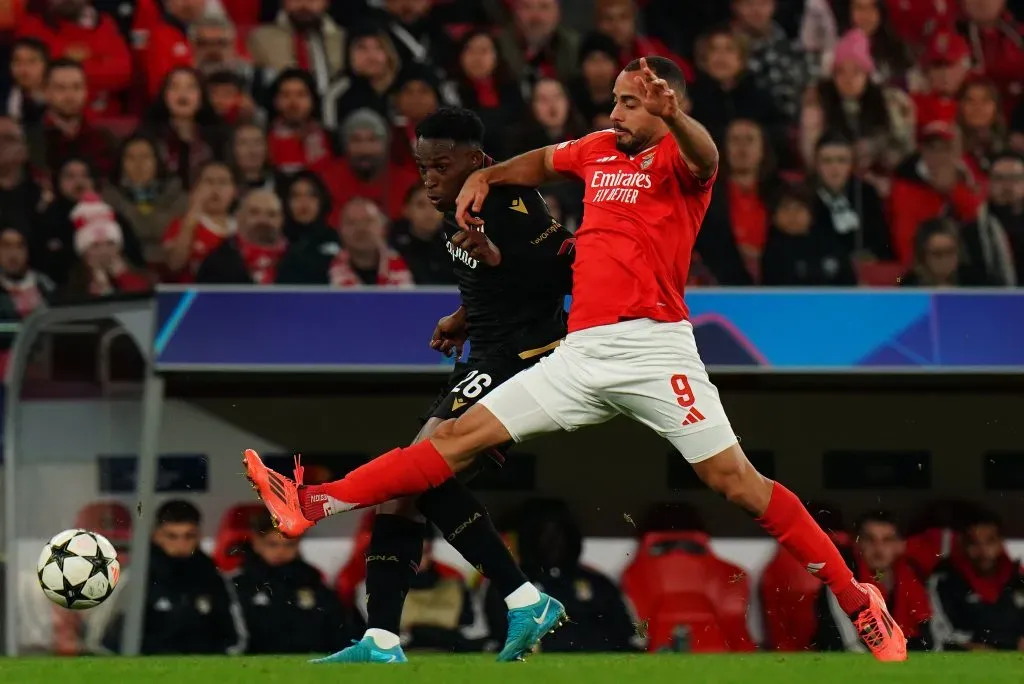 Arthur Cabral pelo Benfica. Foto: Gualter Fatia/Getty Images