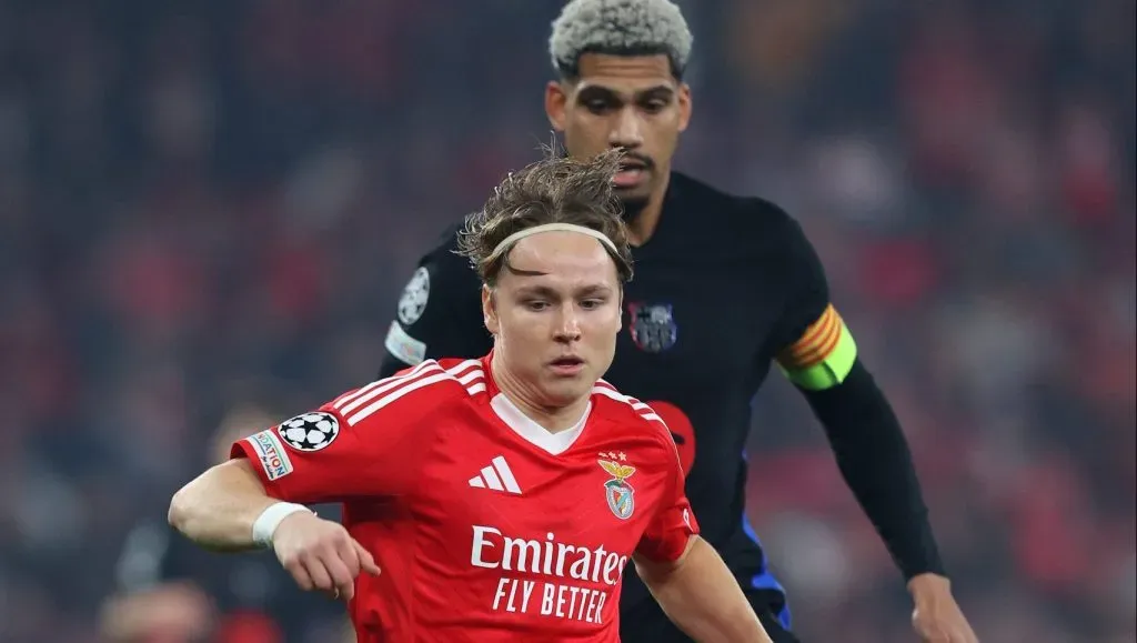 Andreas Schjelderup tem sido titular no Benfica. Foto: Getty.