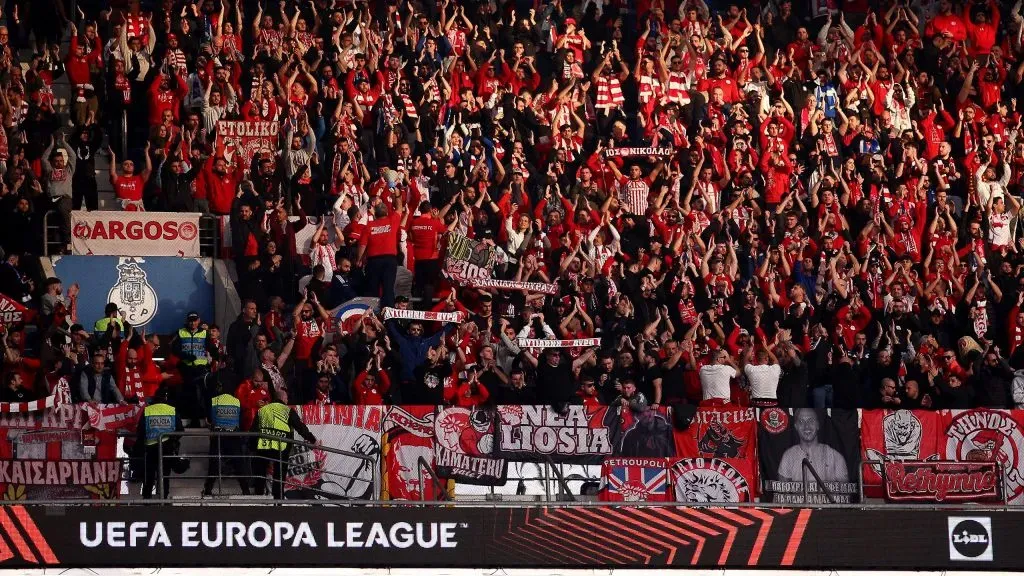 A festa do Olympiacos no Dragão. Foto: Getty.