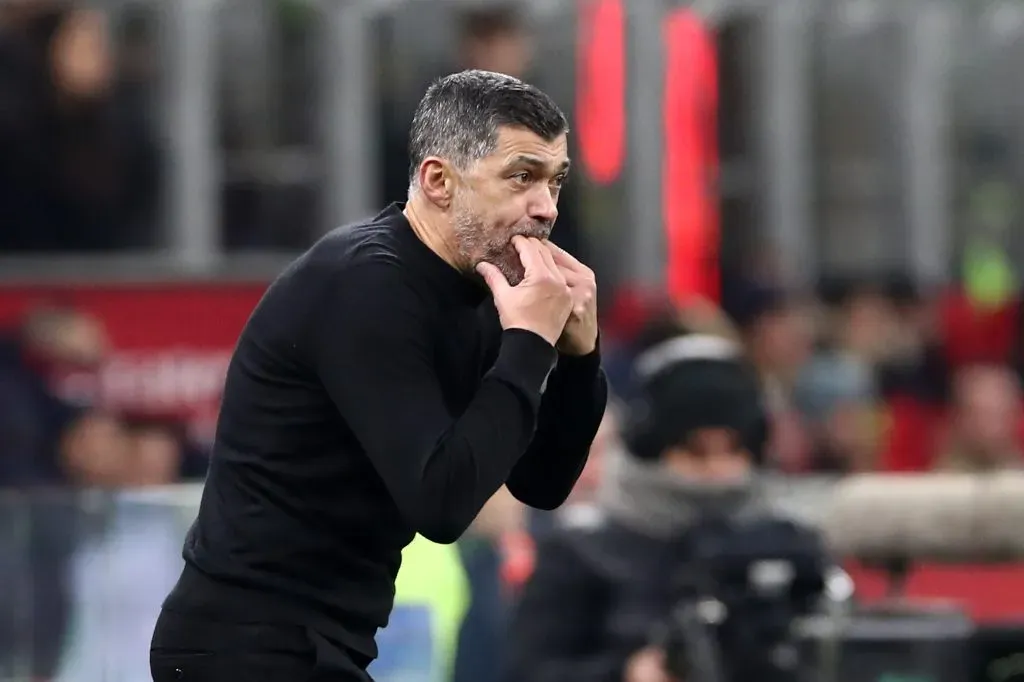 Sérgio Conceição, pai de Francisco Conceição. Foto: Marco Luzzani/Getty Images.