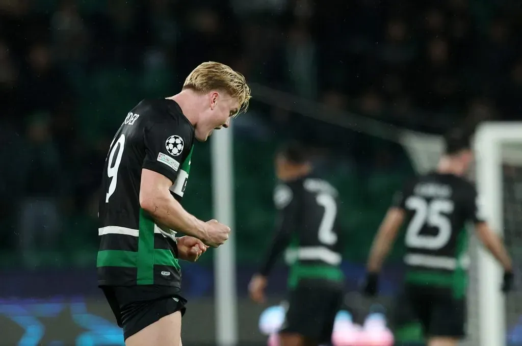 Conrad Harder fez o golo do Sporting. Foto: Getty Images