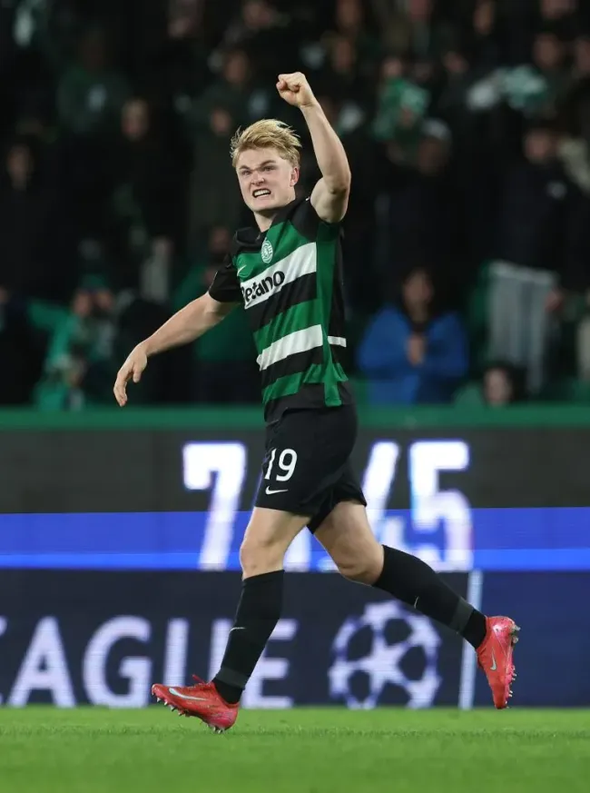Harder a celebrar o golo que “deu” a passagem ao Sporting. Foto: Carlos Rodrigues/Getty Images.