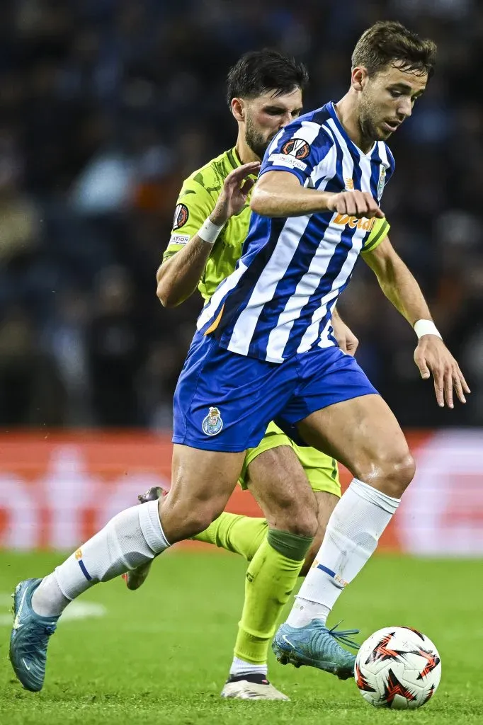 Nico González marcou o golo que “deu” a passagem ao FC Porto. Foto: Octavio Passos/Getty Images.