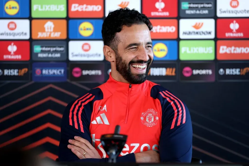 O ex-leão Ruben Amorim, treinador do Manchester United. Foto: Alex Livesey/Getty Images.