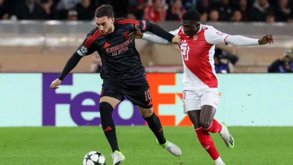 Mónaco x Benfica na Champions League. Foto: Imago