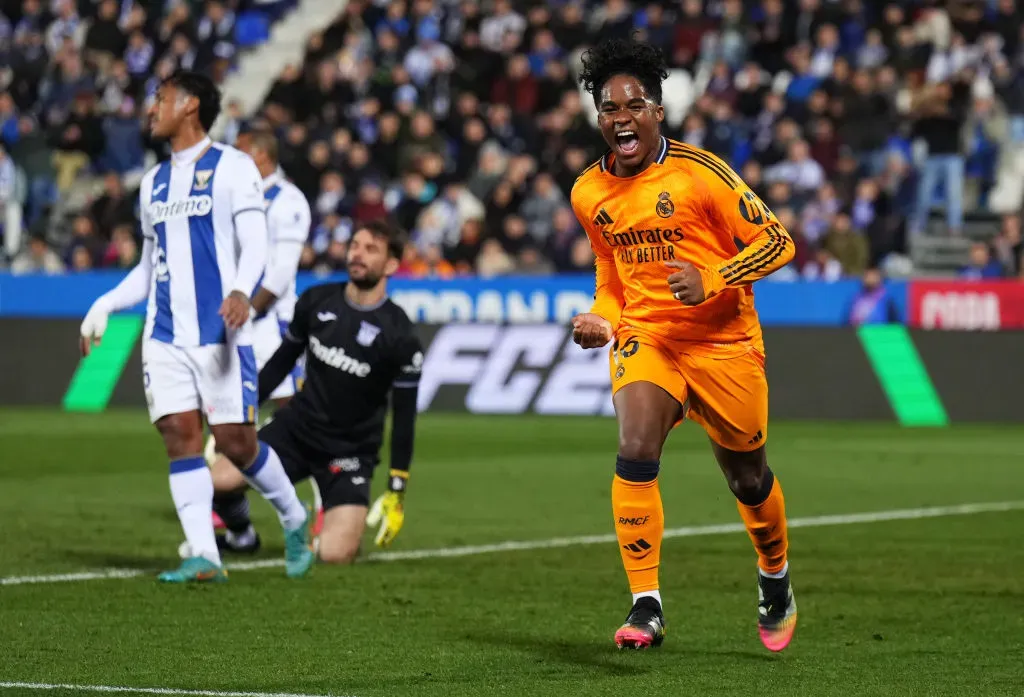 Endrick marcou o segundo golo do Real Madrid. Foto: Getty Images