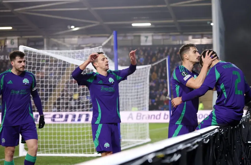 Georgios Vagiannidis festeja golo do Panathinaikos. Foto: Getty Images