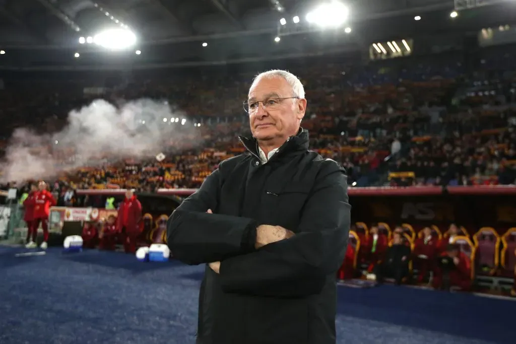 Claudio Ranieri, no Estádio Olímpico, em Roma. Foto: Paolo Bruno/Getty Images.