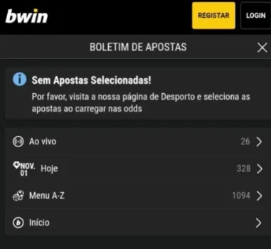 Boletim de apostas da bwin