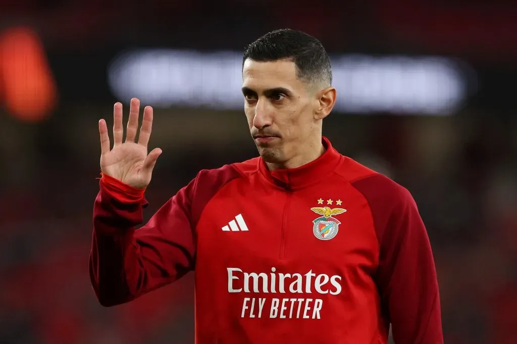 Di María é baixa para Benfica x Barcelona. Foto: Carlos Rodrigues/Getty Images.